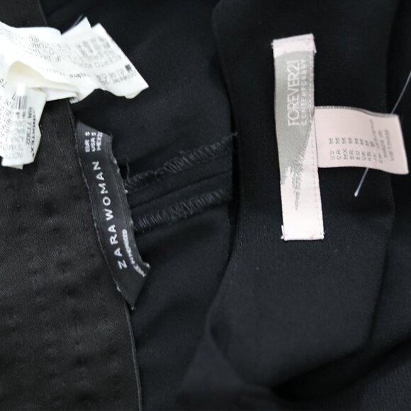 Elegant Zara Black Trousers with Red Side Stripe - Modern Chic - Picture 4 of 5